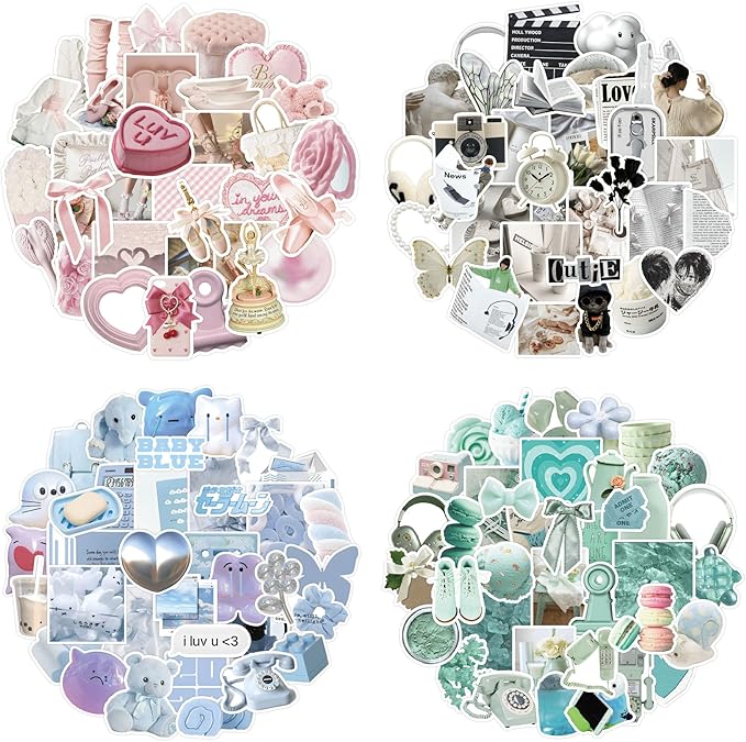 400pcs Aesthetic Stickers for Adult Journaling, Planner & Scrapbook Use – Japanese-Inspired Cute Animal & Retro Deco Stickers for Vision Boards, Creative Planning & Memory Keeping