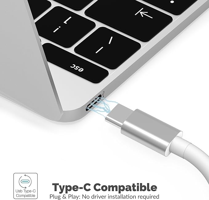 SABRENT USB Type C Hub with HDMI and 2 USB 3.0 Ports,[4K and 60W Power Delivery Support] (HB-U2HC)