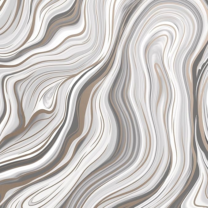 Jillson Roberts Bulk Gift Wrap, Everyday Gift Wrapping Supplies, Marbelized Silver, 1/2 Ream 417 feet x 24 inches