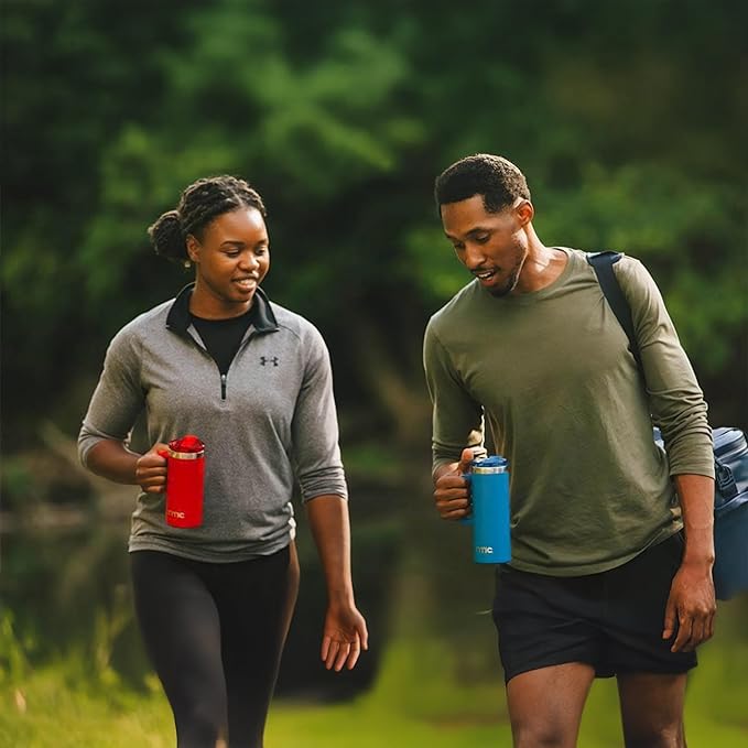 RTIC 20oz Road Trip Travel Mug with Lid and Handle, Ceramic Lined, Insulated, Stainless Steel, Metal, Double Wall Vacuum-Insulation, Portable Coffee, Tea Cup for Hot and Cold Drink, Plum