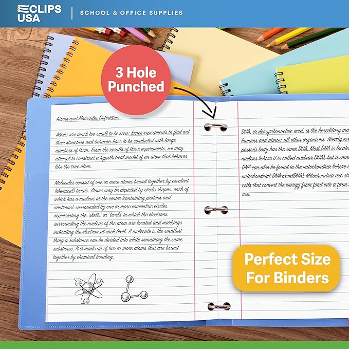 Wide Ruled Loose Leaf Paper Wide Ruled Notebook Paper Lined Writing Filler Paper 10.5” x 8” 56 gsm 5400 Sheets 150 Sheet Per Pack (36 Pack)