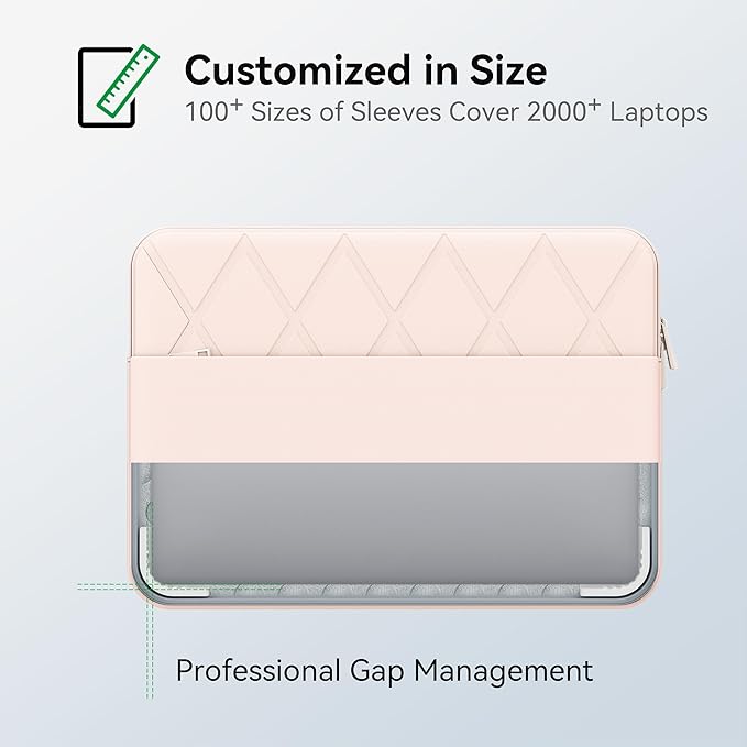 Smatree Laptop Sleeve for 16 inch MSI Stealth 16/16 AI, Crosshair 16, CreatorPro M16 HX/16 AI Studio, Creator M16 HX, Protective Laptop Case with Accessory Pocket, YKK Zipper, Pink (E601P)