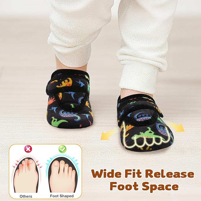 LeIsfIt Toddler Slippers Boys Girls House Shoes Soft Warm Kids House Slippers Slip on Cozy Bedroom Sock Shoes Non-slip Indoor Outdoor Slipper Shoe
