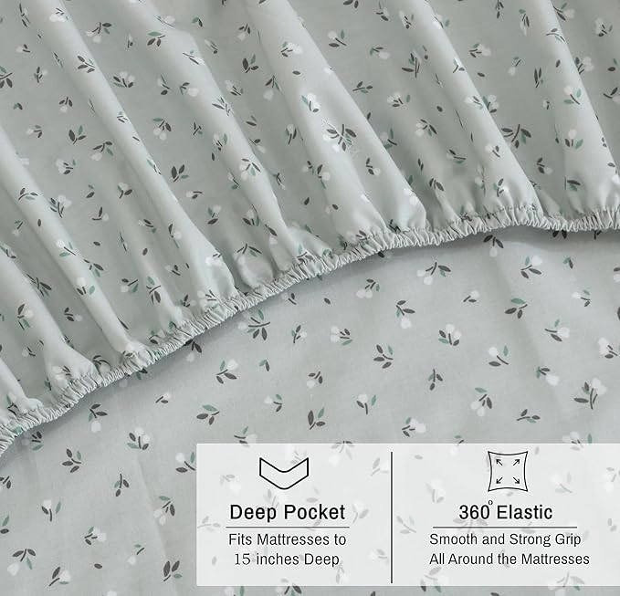 RUVANTI 100% Organic Cotton Sheets Twin XL, Percale Weave, GOTS Certified, 3-Piece Set, Deep Pocket 15", Crisp & Breathable, Soft Durable Bedding, Sábanas Algodón Orgánico – Bud Club