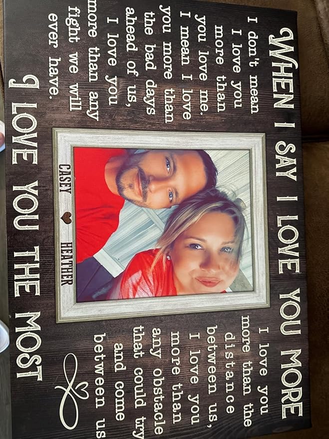 Dem Canvas Personalized Canvas Prints, Custom Love Canvas, When I Say I Love You More Wedding Gifts For Couple Canvas Anniversary Valentine Gift For Wedding Canvas (18x12)