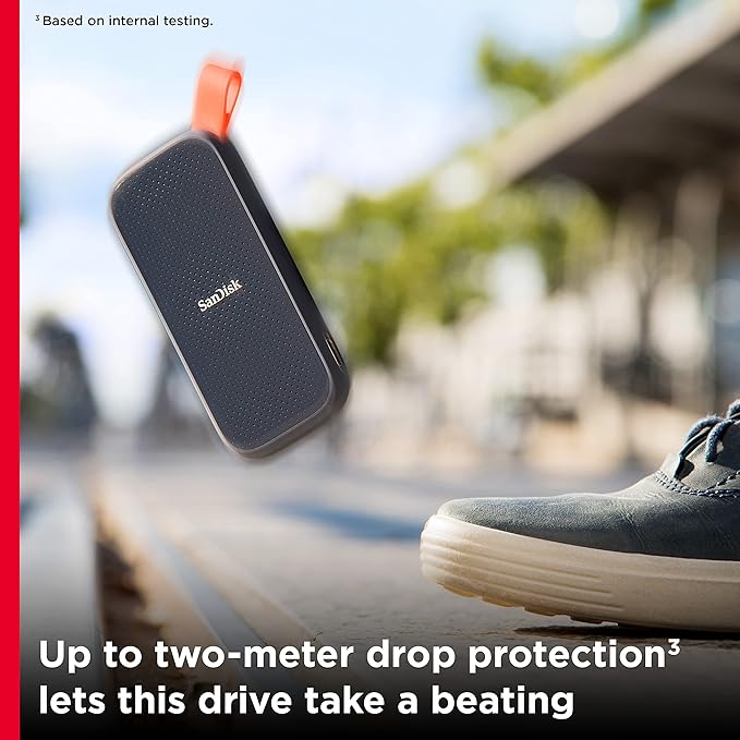 SanDisk 2TB Portable SSD - Up to 800MB/s, USB-C, USB 3.2 Gen 2, Updated Firmware - External Solid State Drive - SDSSDE30-2T00-G26