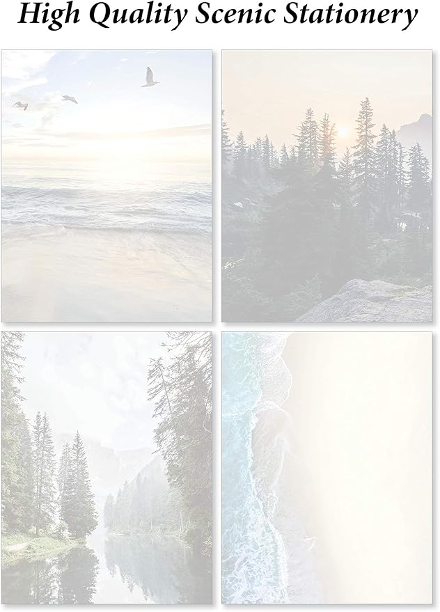 Scenic Nature Stationery - Pack of 48