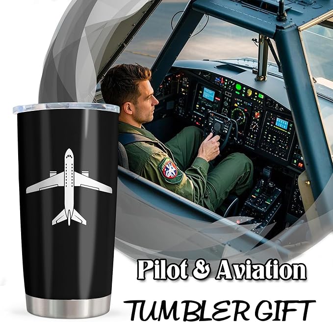 Pilot Gifts, Aviation Gifts, Best Pilot/Airplane/Aviation Gift for Men/Women, Aviation Gift for Pilots, Aviation Lover Thing, Pilots Present Aviation Men Tumbler 20oz