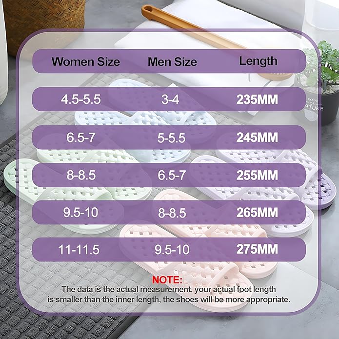 AYYDMY Shower Shoes Quick Drying Slippers for Women Men, Non Slip House Shoes Cushioned Thick Sole Bathroom Slippers Indoor Outdoor Soft Platform Sandals for Living Room College Dorm Beach SPA Gym Pool