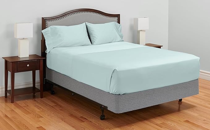 MyPillow Giza Dreams Bed Sheets, 100% Certified Giza Egyptian Cotton, Deep Pocket, Sateen Weave [Full, Sea Mist]