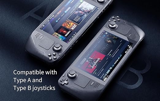 GuliKit Analog Joystick For Steam Deck LCD (Type A&B), Hall Effect No Drift Electromagnetic Thumbstick Replacement, No Soldering, One-Key Calibration, Right & Left Repair Kit with Caps(Not Fit OLED)