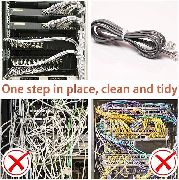 Halsouy Heavy Duty Nylon Self-locking Large White Cable Ties, 50 Pack (26 Inch)