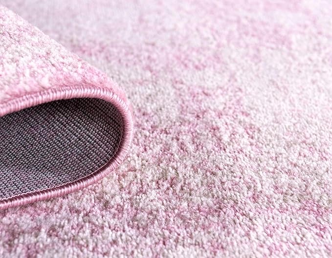 Unique Loom Bromley Collection Area Rug - Wells (8' x 10' Rectangle, Pink/ Ivory)
