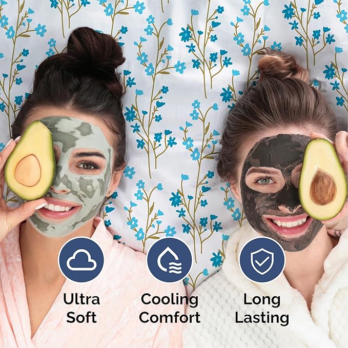 Floral Sheets - Blue Floral Bed Sheet Set - 1 Flat, 1 Fitted & 1 Pillowcase w/ Deep Pockets - Comfy, Wrinkle & Fade Free - Boho Botanical Bedding - Ultra-Soft, Breathable and Cooling - Twin Size Set