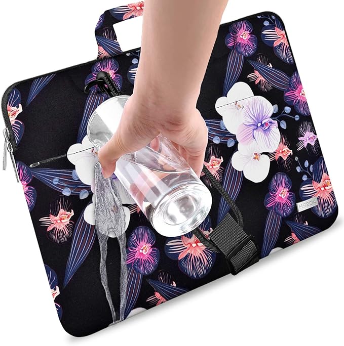 Laptop Shoulder Bag 13 13.3 14 Inch Case Compatible with MacBook Pro 14 2025-2021 M4/M3/M2/M1, Mac Air/pro 13-13.3 Inch and Most Popular 13-14 Notebooks,Spill-Resistant Briefcase, Jellyfish Flower