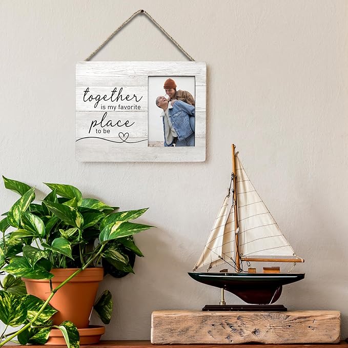 Couple Picture Frames 8x10, Gifts for Couples,Wedding Picture Frame, Wedding Frames for the Couple Wedding Gifts,Engagement Picture Frames, Together is My Favorite Place to be Heart Photo Frame Home Decor