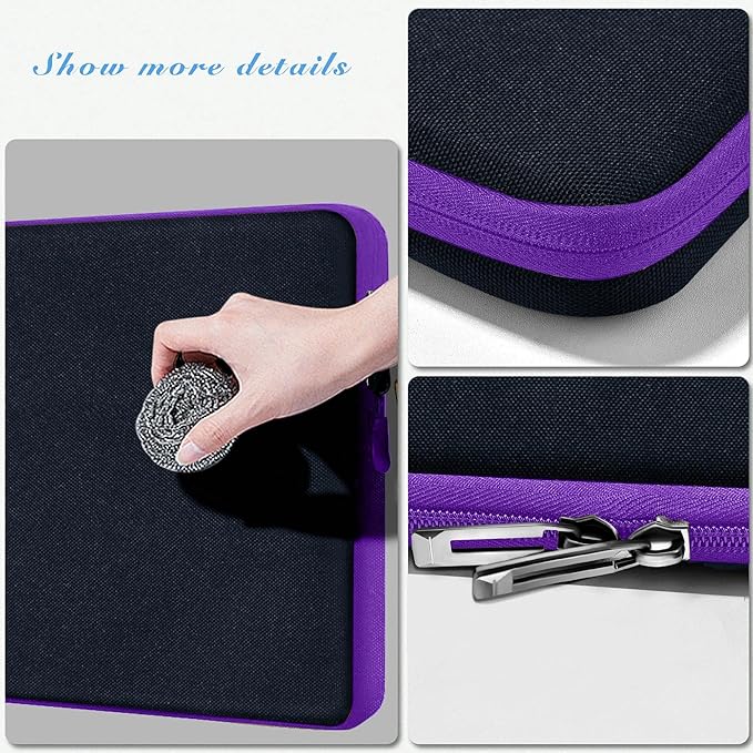 Hseok Laptop Case 15.6 Inch Sleeve, Shockproof Protective Water Repellent with Accessory Pocket,Compatible with Mac Pro 16 inch 2025-2019, Sleeve Bag for Most 15 15.6 16 Notebooks,B02K07