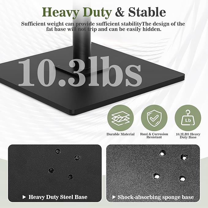 Backdrop Stand 6.5x10 ft Adjustable Photo Backdrop Stand Kit, Heavy Duty Pipe and Drape Photography Background Support with Flat Metal Base for Wedding, Party, Video Studio, Birthday, Black