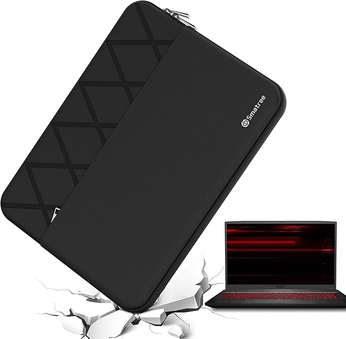 Smatree 17.3 inch Laptop Sleeve for MSI Gaming Laptop GF75 Thin/GS76 Stealth, for MSI Creator 17/WS76, 17 inch Protective Case with Accessory Pocket, YKK Zipper, Shockproof Design (E815)