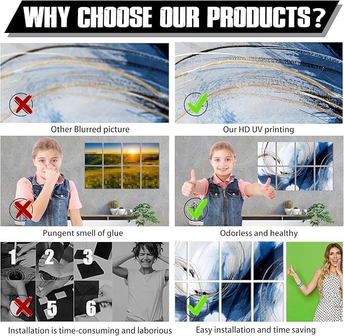 YPY Sound Proof Panels for Walls: Acoustic Panels 8 Pack 48"x32" Decorative Soundproof Padding Absorbing Noise Recording Studio Acoustic Treatment