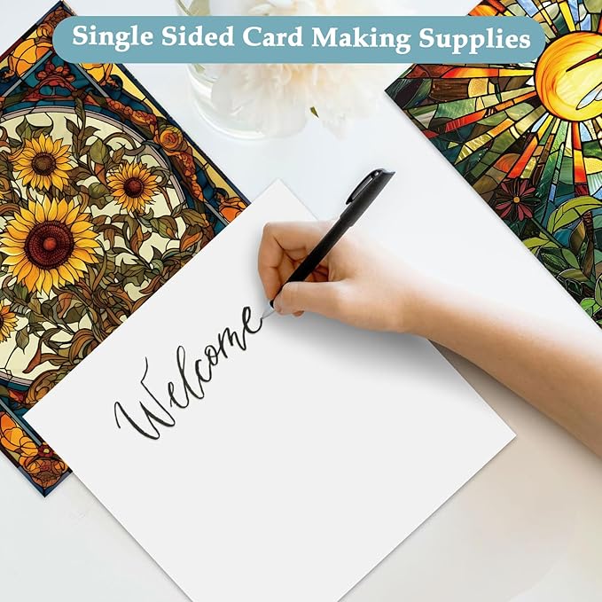 Scrapbook Paper,24 Sheets 6"x 6" Decorative Papers,Single-Sided Vivid Origami Decoupage Paper for Card Making,DIY Album, Hand Account & Travel Diary Craft Projects,Glass Sunflower