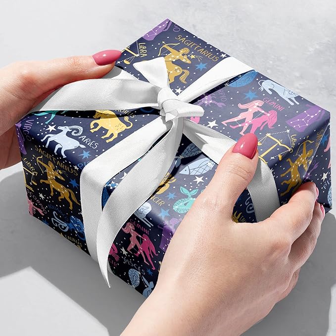 Jillson Roberts Bulk Gift Wrap, Everyday Gift Wrapping Supplies, Astrology, Full Ream 833 feet x 24 inches