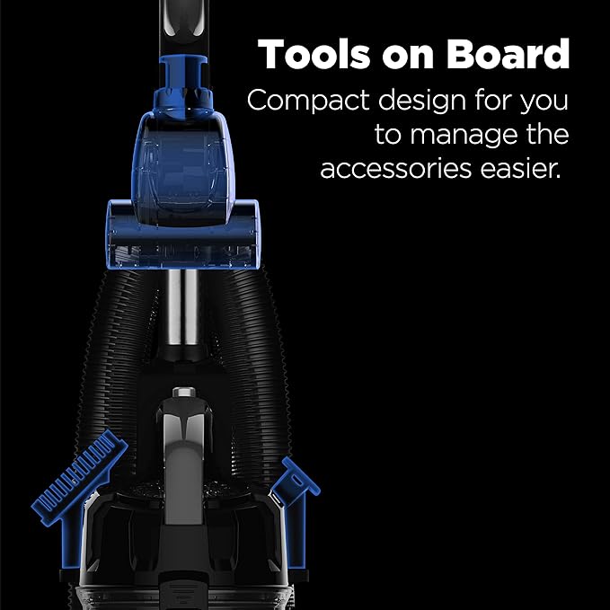 Eureka PowerSpeed Lightweight Upright Vacuum Cleaner for Carpet and Hard Floor, Powerful Bagless Upright Vacuum Cleaner for Home Pets, NEU181A, Blue