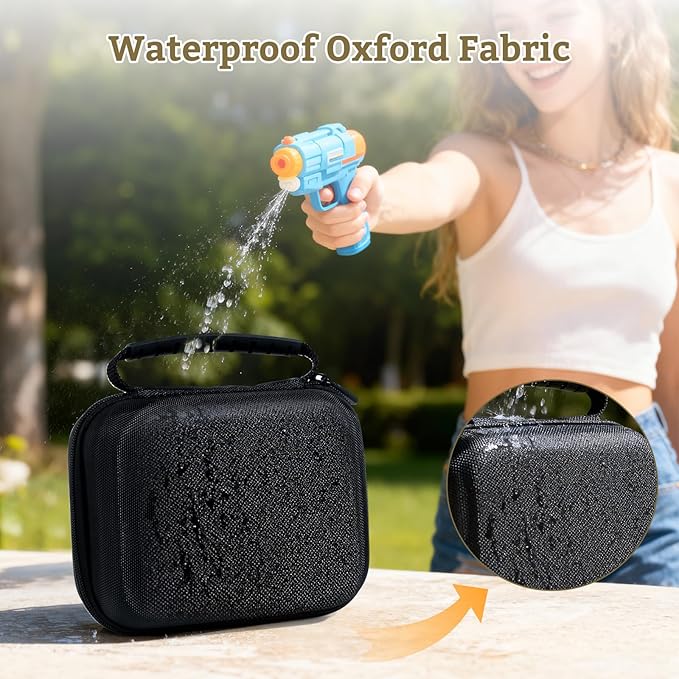 Phomemo Case for M110/M220/M250/M221/M108 Label Maker,Oxford Fabric Waterproof & Shockproof Portable Label Printer Storage Bag for Labels Roll, USB Cable, Black (Only Bag)