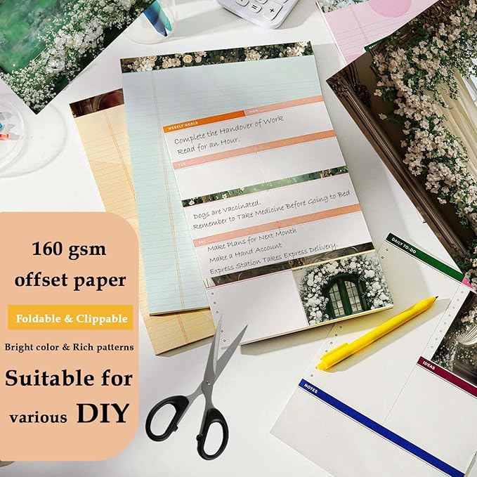 Scrapbook Paper,24 Sheets 6"x 6" Decorative Papers,Single-Sided Vivid Origami Decoupage Paper for Card Making,DIY Album, Hand Account & Travel Diary Craft Projects,Palace Door