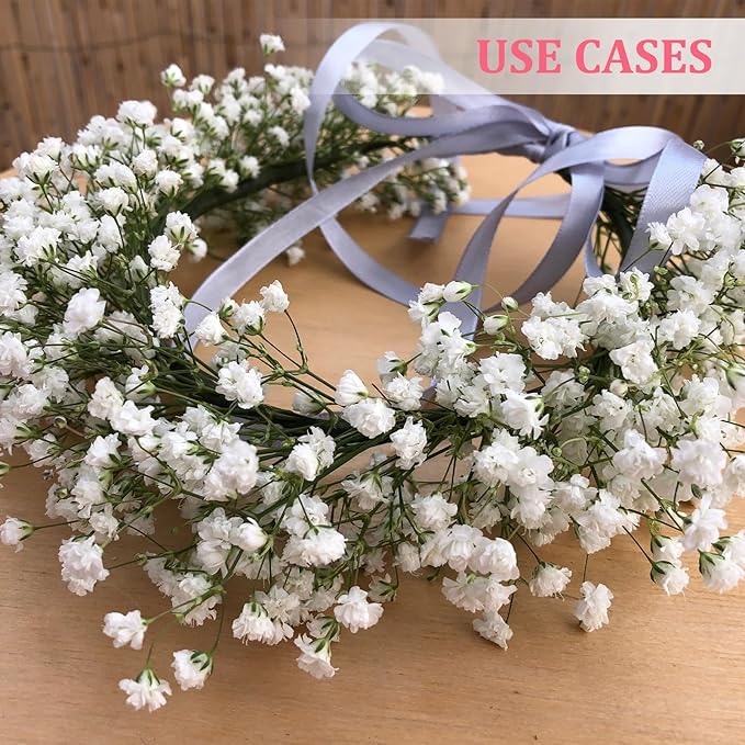 PATIKIL Mini Dried Gypsophila Flower Kit, 30Pcs 4 Inch Blue Purple Natural Pressed Floral Bundles with Tweezer for DIY Resin Crafts Gift Wedding Christmas Card Decor Flower Bouquets