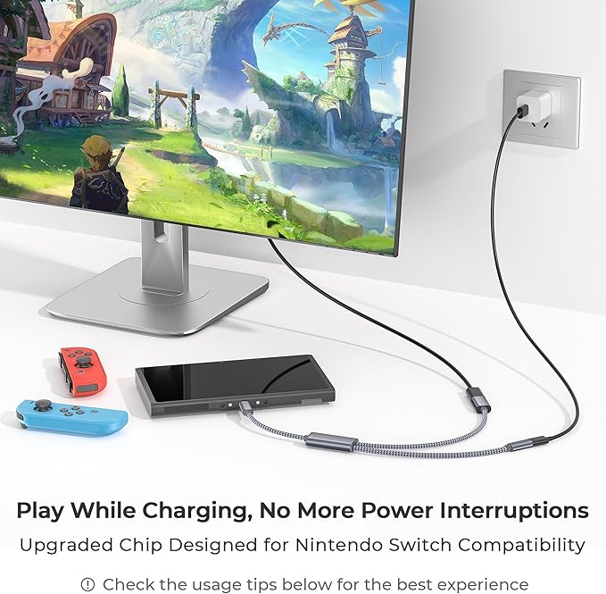 Basesailor USB C to HDMI Adapter,Type C to 4K HDMI with 100W PD Charger Multiport Converter,Compatible with Nintendo Switch,Steam Deck,iPhone 17 16 15,MacBook,iPad,Samsung S25 and Display Mode Devices