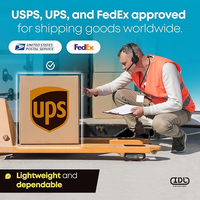 Medium Shipping & Moving Boxes 18"L x 14"W x 8"H (20-Pack) - Extra Strength 200 lb vs Regular - Corrugated Durable Boxes for Packaging - Heavy Duty Moving Box - Packaging Box by IDL Packaging