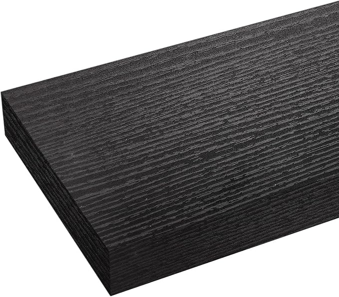 Black Floating Shelves for Wall Set of 3, 11.8 Inch Small Wall Shelves for Bathroom Over Toilet, Home Office & Bedroom Storage, Wall Mounted Shelf Set for Decor, Books & Collectibles