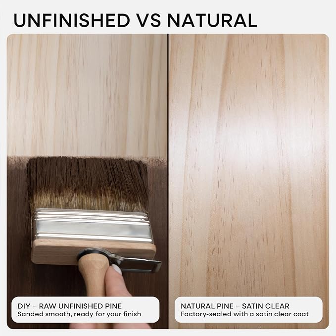Homeforia 60 inch Wood Floating Shelf, High End Solid Natural Long Wood Shelf for Wall 60 inches, Unfinished Wooden 60inch Large Floating Shelves, Heavy Duty Bracket, 60 X 6.5 X 1.75 in, Set of 3