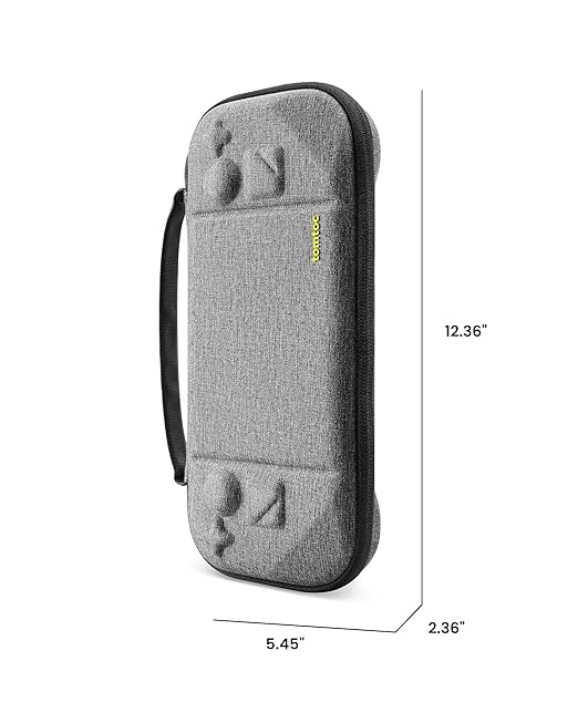 tomtoc Carrying Case Compatible with Steam Deck/OLED, Protective case, Hard Portable Travel Carrying bag for Steam Deck Console & Accessories, Shockproof, Travel friendly, Gray
