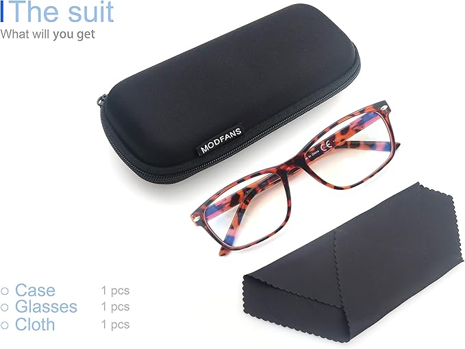 MODFANS Progressive Multifocus 3.5 Reading Glasses,Blue Light Blocking Glasses,Anti-Glare,Anti-Eye Fatigue,UV Protection for Computer/TV/Tablet/Phone,Readers with Comfort Sping Hinge
