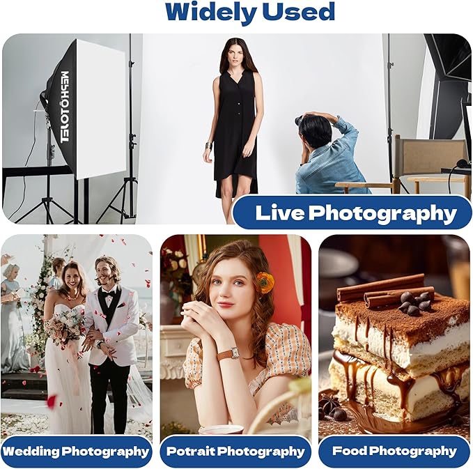 Photography Softboxes Kit with 8.5x10ft Backdrop Stands, 5 Tripod Stands, 3 Color Background Screen, Softbox with 85W Led Bulb, Photo Studio Equipment for Video Shoot, Product & Portrait