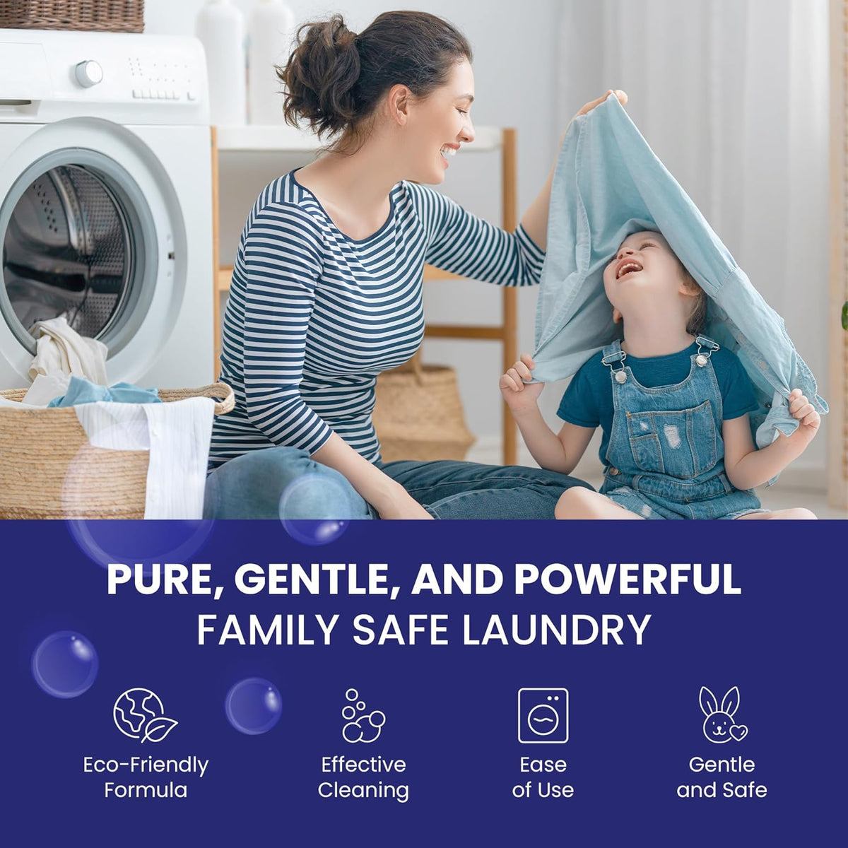 Good Natured Brand | Natural Enzyme Laundry Booster | Stain & Odor Remover | Hypoallergenic, Safe for Sensitive Skin | Eco-Friendly | Fragrance-Free | 47oz, 94 Loads