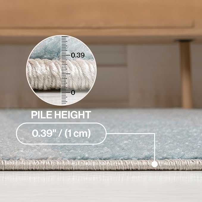 JONATHAN Y Prism Geometric Striped Indoor Area Rug 4x6, Blue/Cream/Gray, Modern, Coastal, Easy-Cleaning for Living Room, Bedroom, Kitchen, Pet Friendly, Non-Shedding (DZC101D-4)
