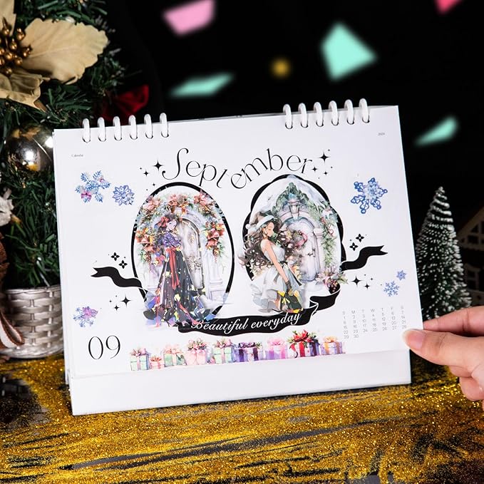 AuriicLeaf Christmas Party PET Stickers, 60 Holographic Character and Door Designs for Scrapbooking, Journaling, DIY Crafts, and Holiday Decor