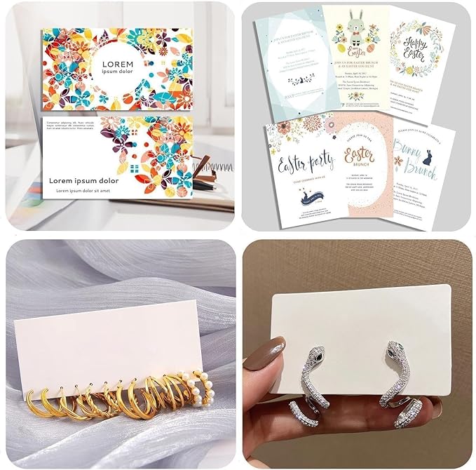 4 x 6 White Cards Blank (Set of 100) - Thick, Heavy Card Stock for Post Cards, Photo Paper Invitations, Greeting, Note, Thank You, Index Cards - Plain for Writing, Stamping, Printing, Art, DIY Making