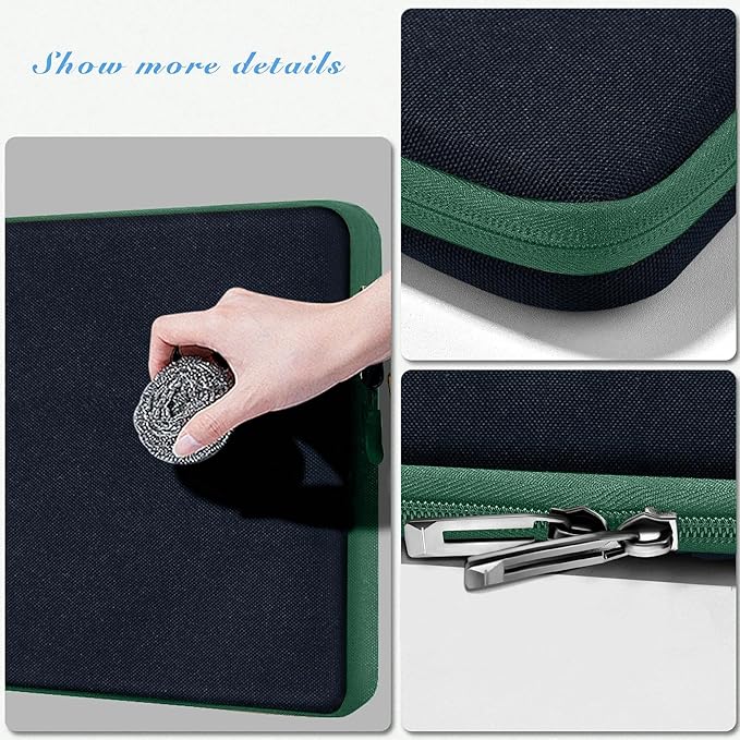 Hseok Laptop Case 15.6 Inch Sleeve, Shockproof Protective Water Repellent with Accessory Pocket,Compatible with Mac Pro 16 inch 2025-2019, Sleeve Bag for Most 15 15.6 16 Notebooks,B02K06