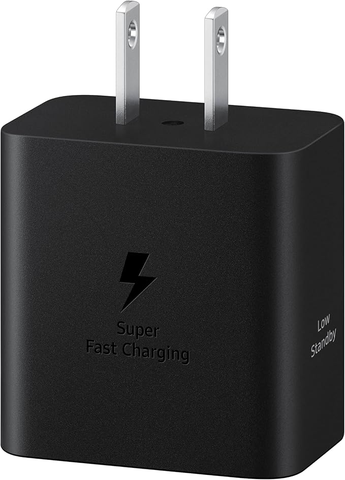 SAMSUNG 45W Wall Charger Power Adapter with Cable Included, Super Fast Charging for Galaxy Phones, Tablets and USB Type C Devices, Low Standby Power Consumption, EP-T4511XBEGUS, Black