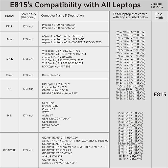 Smatree Laptop Sleeve for 16 inch MSI Venture A16 AI+ Copilot+PC, for 16 inch MSI Venture 16 AI, for 17.3 inch Alpha 17/GE76 Dragon TIAMAT/GE76 Raider/GP76 Leopard/WE76, Case with Pocket (E815)