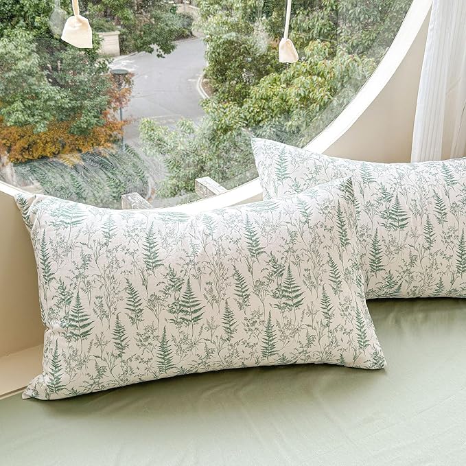 LifeTB Muslin Duvet Cover Queen Size 100% Cotton Botanical Floral Comforter Cover Ultra Soft Cottagecore Bedding Set Lightweight Linen Feel Textured Breathable Gauze Duvet Cover with 2 Pillowcases
