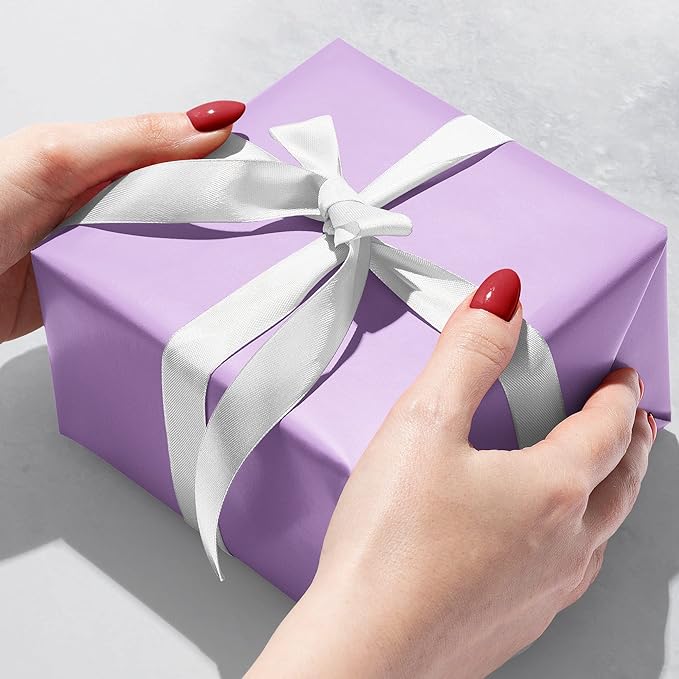 Jillson Roberts Bulk Gift Wrap, Everyday Gift Wrapping Supplies, Lavender Matte, 1/4 Ream 208 feet x 24 inches