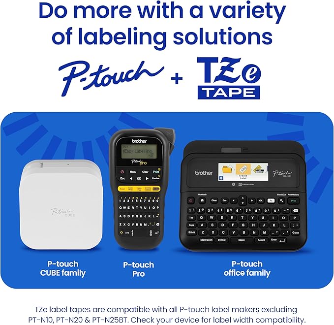 Brother Genuine P-Touch TZe Black Print on Clear Label Tape (TZe161), Laminated,1-1/2in x 26.2ft (36mm x 8m), for Select P-Touch Label Makers, Durable, Water-Resistant, Indoor/Outdoor Use