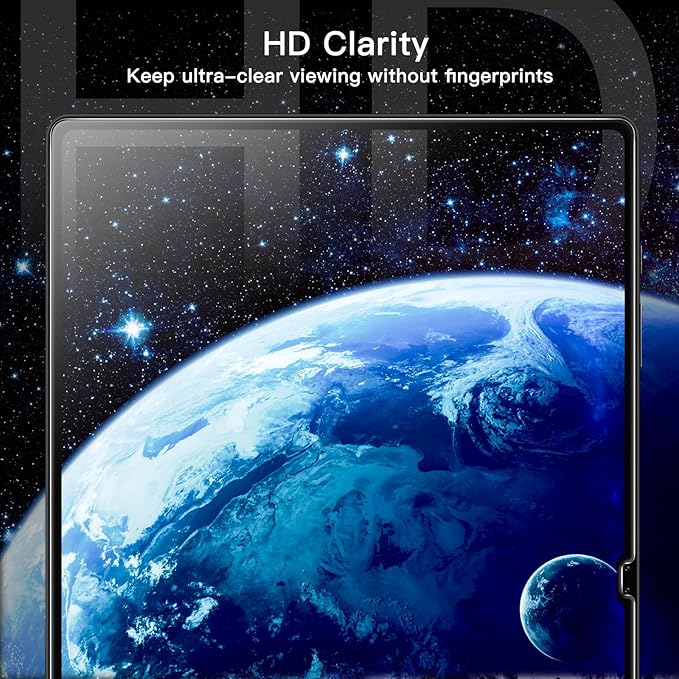 JETech Screen Protector for Samsung Galaxy Tab S10 Ultra/Tab S9 Ultra 14.6-Inch with Easy Installation Frame, Tempered Glass Film, HD Clear, 2-Pack