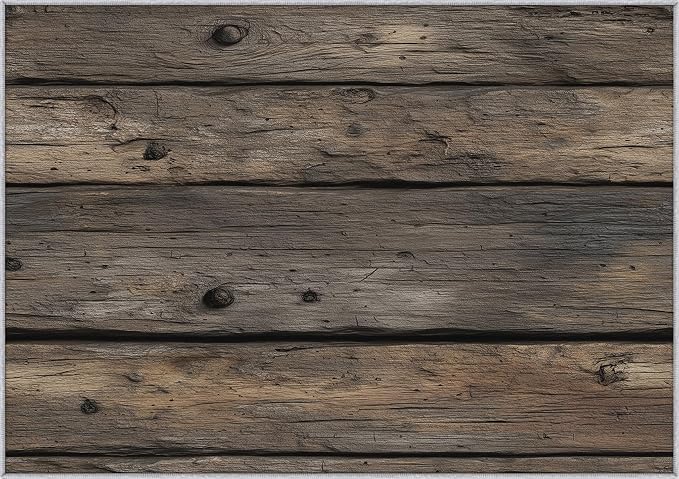 Wood Plank Farmhouse Area Rug, Rustic Vintage Texture Pattern Carpet, Washable Non Slip Low Pile Soft Thin, Living Room Bedroom Home Decor Mat 5x8ft