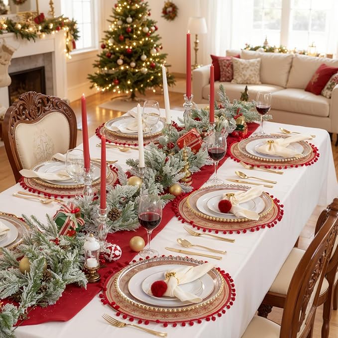 WDF 150Pcs White and Gold Plastic Plates - Gold Plates Disposable - 25guest Disposable Dinnerware Include 25 Dinner Plate, 25 Dessert Plate, 25 Cutlery & 25 9oz Cups for Wedding & Thanksgiving Party
